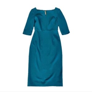 Roland Mouret Etty Stretch Crepe Dress Petrol Limited Edition